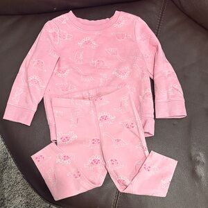 Cat & Jack Pink Dinosaur Sweatshirt and leggings